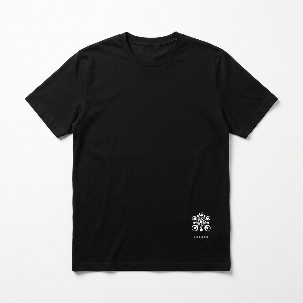 CircleTee Metatron's Cube - Fronte con simbolo in piccolo