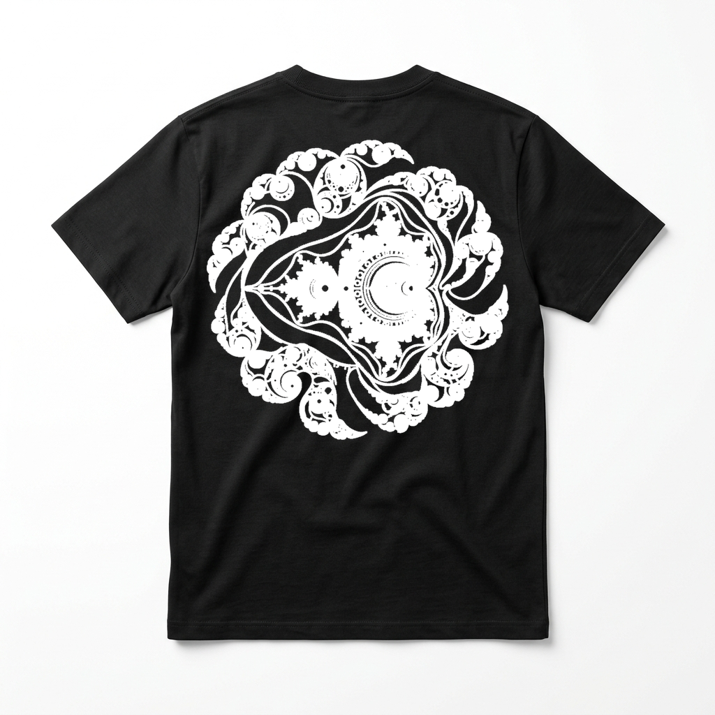 CircleTee Mandelbrot Set - Retro con stampa grande centrata