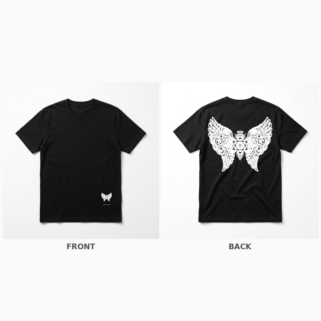 CircleTee Angel Wings - Vista fronte e retro