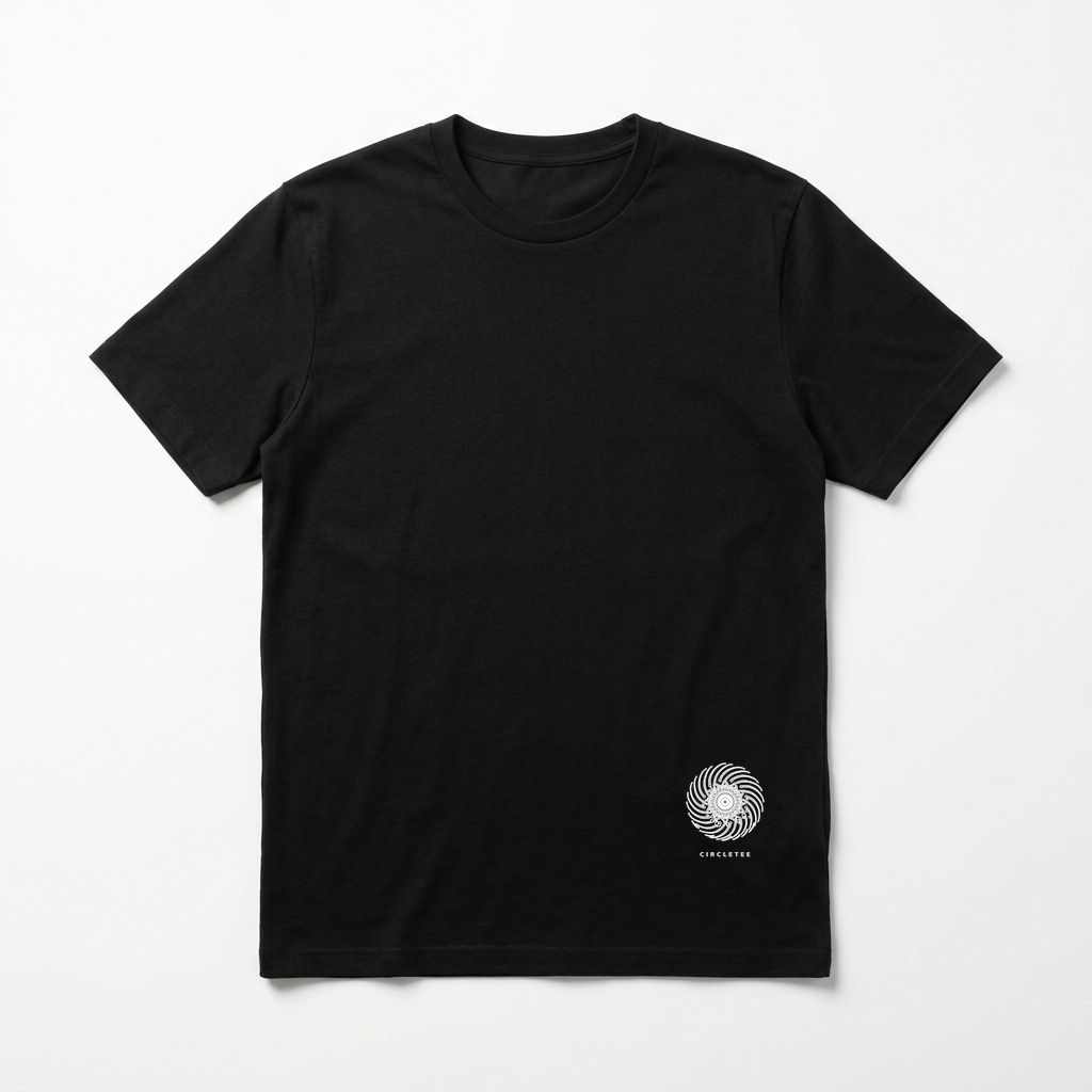 CircleTee Fibonacci Spiral - Fronte con simbolo in piccolo